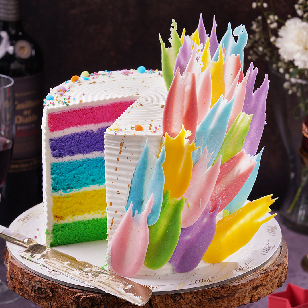 Naked Rainbow Cakes Online - Cape Town - The Velvet Cake Co Bakery2 | Cake  decorating courses, Cake decorating classes, Rainbow cake